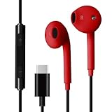 Premium Style USB Type-Cコネクタ ステレオイヤホン レッド PG-SHE7RD4
