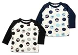 春秋物【I lovePaPa&Mama】アイラブパパ&ママ水玉柄ラグラン袖長そでTシャツ 80cm グレー×ブラック
