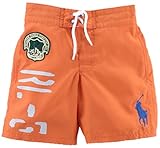 ポロ ラルフローレン POLO RALPH LAUREN 水着 ビックポニー トランクス4-6歳 65?6歳 BPワッペン付トランクス水着×橙