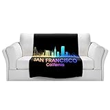 ブランケットウルトラソフトFuzzy 4サイズ！DIANOCHEデザインからby Angelina Vick City V San Francisco Californiaホーム装飾ユニークなデザイナ