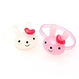 ヘアゴム シリコンゴム こども うさぎ 2色セット 【C20-10】 子どもヘアゴム キッズヘアゴム キッズヘアアクセサリー ベビー 子供 女の子 ペット 犬 ドッグ