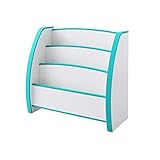 (日本製 完成品でお届け) ソフト素材 全ての角にソフト素材ＥＶＡ樹脂使用 絵本ラック (biblio) トール グリーン