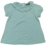 【春夏物】 nico hrat(ニコフラート) 製品洗い加工済み 綿レーヨン天竺ピエロ衿Tシャツ 120cm/BL NO.B-260111