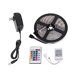 wriskyマルチカラー防水5 M 300 LED 3528 SMD RGBストリップライト24キーリモートDC 12 V
