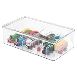 mDesignキッズ/ベビー玩具ストレージボックスクリア Divided Short Box クリア 1271MDT