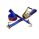 ラチェットバックル式ラッシングベルト（レール用2t・Ｊフック3t） 幅 50mm 長さ 1m+7m RS-5711