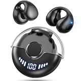 イヤホン bluetooth ワイヤレスイヤホン【業界頂点を極めるモデル】最先端Bluetooth5.4 60時間連続使用 YEAHYOブルートゥース イヤホン ワイヤレス音漏れ抑制 骨伝導の進化 オープンイヤー 耳を塞がない 超軽量3.5g 快適フィットで痛くない 物理操作ボタン メガネ併用可能 運動/仕事/運転対応（ブラック）