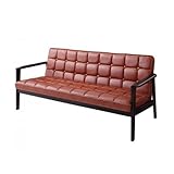 【１年保証】 木肘レトロデザイン ３人掛けソファ 北欧ヴィンテージ ダークブラウン