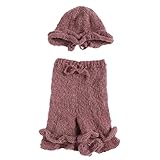 Zhhlaixing ベビー服 Handmade Knit Crochet Hat Pants Photo Prop Newborn Girls Photography Beanie Cover Co