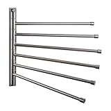 KES SUS 304 Stainless Steel Swing Out Towel Bar 6-Bar Folding Arm Swivel Hanger Bathroom Storage Org