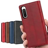 Xperia 10 IV ケース 手帳型 XPERIA10IV ケース xperia10マーク4ケース xperia10 4ケース xperia10マーク4 xperia10 マーク4 xperia 10 4 au SOG07 docomo SO-52C SoftBank 全対応 ケース 手帳 ソニー SO52C SO 52C 手帳型ケース エクスペリア10 IV エクスぺリア10IV Xperia エクスペリア10 IV スマホケース Xperia 10IV ケース 携帯カバー xperia10IV ケース 手帳型 適用 CASE 【iCoverCase】 合成皮革 内蔵マグネット ケース 手帳型 カードケース スマホケース 携帯カバー カード入れ スタンド機能 落ち着いた色 レトロ レッド