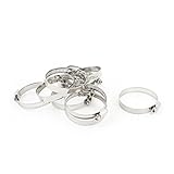 uxcell ホースクランプ 10個入 シルバートーン ステンレス鋼 33-57mm 60mm