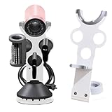 Secchuu ダイソン用 HDドライヤーホルダー ドライヤースタンド スチール製 ヘアドライヤー キズ防止 サッと収納 dyson用 supersonic 新アタッチメント対応 HD01/HD03/HD08/HD15/HD16 (30.3*16*16cm) 白色