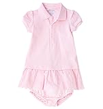 [POLO RALPH LAUREN (ポロラルフローレン)] アイレット ポロドレス＆ブルマー ベビー 女の子 ピンク 85cm (18ヶ月) [並行輸入品]
