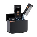 comica Vimo C3 ワイヤレスピンマイク 200M伝送距離 送信機2台+受信機1台 充電ケース付属 動画撮影 オンライン授業 VLOG Live PC/スマホ/ビデオカメラ/タブレット/レコーダーなどに対応 小型軽量ワイヤレスマイクシステム スマホ外付けマイク iPhone外付けマイクワイヤレス