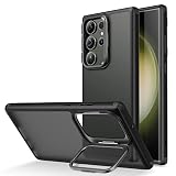 ESR Galaxy S23 / S23+ / S23 Ultra スタンドケース レンズスタンド内蔵 米軍MIL規格の落下防止 ワイヤレス充電対応 スリム スタンド付き Classic Kickstand Case for Samsung Galaxy S23/S23+/S23 Ultra【国内正規品】 (S23 Ultra, フロステッドブラック)