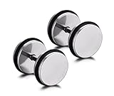 censtuslleryメンズファッションチタン鋼ラウンドホイールスタッドイヤリング 