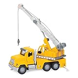 Driven by Battat toys クレーン車 おもちゃ 子供 建設車両 可動部品 フック付き ライト＆サウンド 光 音が鳴る 働く車 3歳以上 マイクロシリーズ