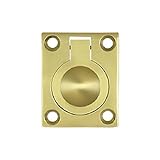 Deltana FRP175U3 1 3/4-Inch x 1 3/8-Inch Solid Brass Flush Ring Pull [並行輸入品]