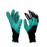 Yardsky ガーデングローブ 防水 爪つき 手袋 園芸用 4ペア セット バラ 植栽 防刃 すべり止め グリーン