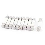 uxcell　セラミックヒューズ　シリンダーキャップ　5x25mm　250V　2.5A　10本入