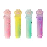 Goods Land 【 4本セット 】 猫 消しゴム かわいい 文房具 雑貨 学生 ホルダー ケース ねこ 勉強 学習 GD-CATKSGM