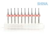 SHINA エンドミル　CNCドリル 新品　10x 1.3mm カーバイドPCBドレメルジュエリー　CNCドリルビット「ZT1.3」　収納便利