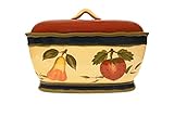 トスカーナガーデンカラフル手描きMixed Fruit Breadbox /トーストJar , 8975 by ACK