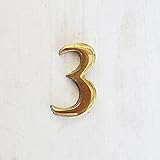 上品な輝き！ 真鍮ナンバー23mm　　ナンバー3