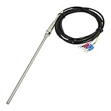 熱電対，SODIAL(R)PT100の熱電対タイプ-200　420 摂氏 15 cm　シルバー