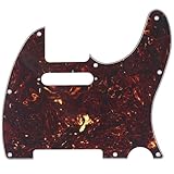 Musiclily 8穴 TL テレキャスターピックガードFender USA/メキシコスタンダードTeleエレキギター用、鼈甲柄4P