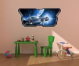 48 " Space Shipインスタントビューウィンドウ宇宙船宇宙船オービットPlanet # 1デカール壁ステッカー子供ベビールームホーム壁画アート飾りグラフィックLarge