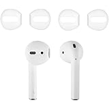 AirPods用 イヤホンカバー 2ペア4個入り イヤーピース イヤホンアクセサリー シリコーン製 落ち防止 (ホワイト)