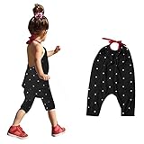 Franterd赤ちゃん女の子ロンパースストラップ、KidジャンプスーツPieceパンツClothing ブラック