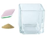 花市場直送便 ミニチュアガラス ひしもちプレート & カラーサンド ゴールド & 植え込み用グラス ニューブロックS
