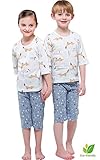 【あるこんたるこん】(TB-7) ルームウェア ブラウンフォックス ベビー キッズ ジュニア 女の子 男の子 7分袖 シャツ パジャマ (110)