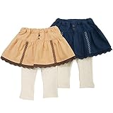 【アウトレット】 Biquette Club レギンス付スカート (80～95cm) キムラタンの子供服 ベージュ 90 ( 10315-153 )