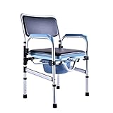 GRJH® トイレチェア、折りたたみ可能な高さ調節可能妊婦バスルーム老人トイレチェア 防水,環境の快適さ