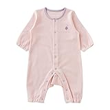 ( チャックル ) chuckle パステル ボーダー 長袖 前開き カバーオール ピンク 70cm P2921-70-20