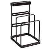 WINOMO まな板収納 まな板たて まな板スタンド ホルダー 包丁差し包丁たて 収納 水切りラック 複数枚 キッチン用品（ブラック）