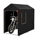 ガービー (Garvee) バイクガレージ サイクルハウス サイクルポート 置き場 1台用 極厚カバー 耐水圧 2000mm 耐風鋼管 三角屋根
