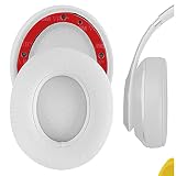 Geekria イヤーパッド QuickFit 互換性 パッド ビーツバイドクタードレ Beats Studio 3, Studio 3.0 Wireless (A1914) ヘッドホンに対応 パッド イヤー/イヤーカップ (プロテインレザー/白い)