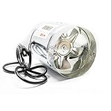 High Quality GLFANXBOOSTER6 Inline Duct Booster Fan with Cord, 6 inch Diameter, 240 CFM; 110/120V; 3