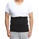 [B＆T CLUB] サカゼン 大きいサイズ メンズ すご暖 吸湿発熱 ストレッチ ソフトタッチ 腹巻 ブラック / 3L