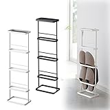 スリッパラック スリム スリッパ立て おしゃれ スリッパ ラック&amp;トレイ タワー TOWER(ホワイト)