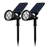 Litom ガーデンライト ソーラーライト 夜間自動点灯 ソーラー LED ライト アウトドア スポットライト 太陽発電 省エネ 屋外照明(2点セット)