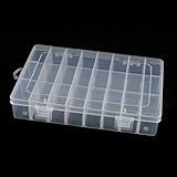 uxcell 収納ケースボックス　収納ケース　クリアホワイト　　24スロット