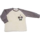 2016年 秋冬 un-deco アンデコ マイクロフリース 切替 長袖トレーナー 胴アイボリー◇90cm