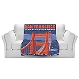 ブランケットウルトラソフトFuzzy 4サイズ！によりDiaNocheデザインからランタン押しSan FranciscoゴールデンゲートブリッジIホームDecor Unique Designer Ar