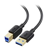 Cable Matters 5Gbps USB 3.0 ケーブル - 3m、USB 3.0 A B ケーブル、タイプA オス - タイプB 3.0 オス、USBA to B、ブラック